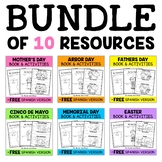Spring Activities and Book Bundle + FREE Spanish