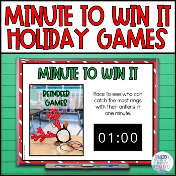 Preview of Holiday Minute to Win it Games - Christmas Party Games