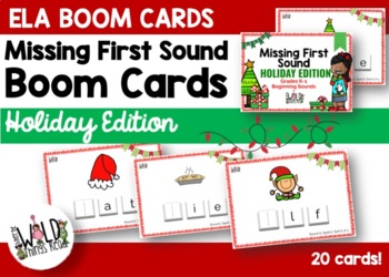 Preview of Holiday Missing First Letter Boom Cards