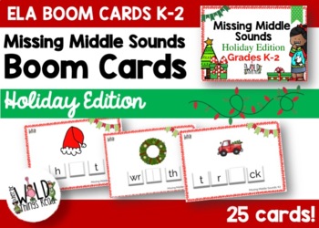 Preview of Holiday Missing Middle Sounds Boom Cards