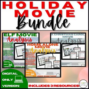 Preview of Holiday Movie Bundle|Elf, Home Alone, Christmas Carol - Digital