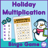 Holiday Multiplication Bingo Game - Digital and Printable