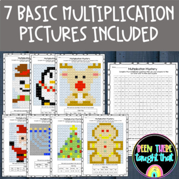 Holiday Multiplication Coloring Worksheets by Been There Taught That