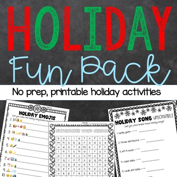 Preview of Holiday Music Fun Pack for the Elementary Music Classroom