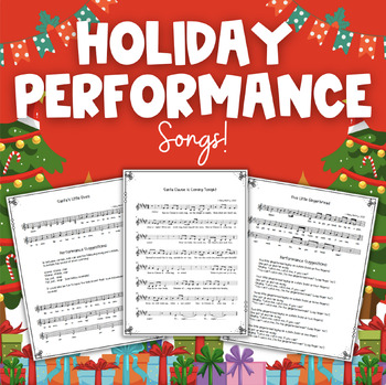 Preview of Holiday Music Performance Songs for Elementary - Includes Multicultural Songs!