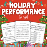 Holiday Music Performance Songs for Elementary - Includes 
