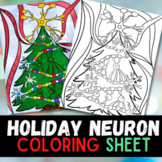 Holiday Neuron and Neuroglia Coloring Sheet - Nervous Syst