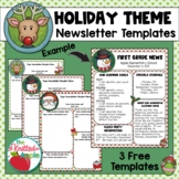 Holiday Newsletter Templates {FREEBIE}