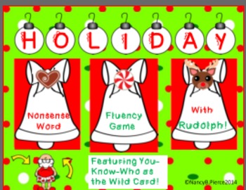 Preview of Holiday Nonsense Word Game (Featuring Rudolph and Santa!)