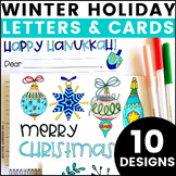 Holiday Notes and Cards Letter Writing Activity: Christmas