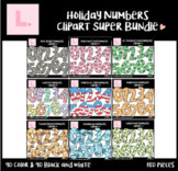 Holiday Numbers Clipart Super Bundle