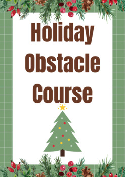 Holiday Obstacle Course Cards with Descriptions by PE Party | TPT