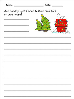 Holiday Opinion Writing by Miss Tober's Marbles | TpT