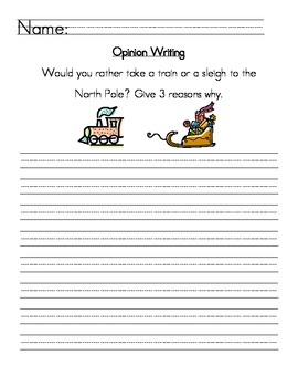 Holiday Opinion Writing - Christmas Polar Express by Teaching Tools by ...