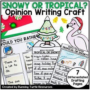 Preview of Holiday Opinion Writing Craft, December Would you Rather Writing Prompt