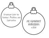 Holiday Ornament Color by Number, Addition, and Subtraction