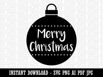 Holiday Ornament Merry Christmas Clipart Instant Digital Download AI ...
