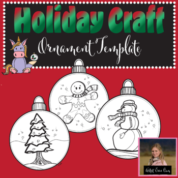 Preview of Holiday Ornament Template: A No Prep Winter Seasonal Craft