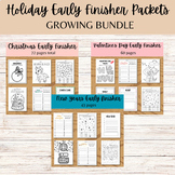 Holiday Packets for Early Finisher No Prep | GROWING BUNDLE