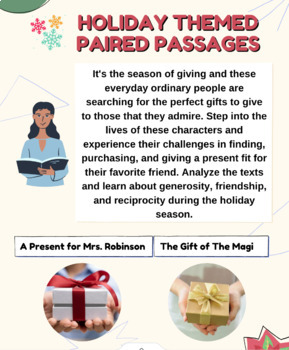 Preview of Holiday Paired Texts - Gift of the Magi & A Present for Mrs. Robinson