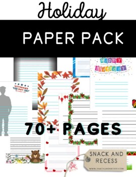 Preview of Holiday Paper Pack