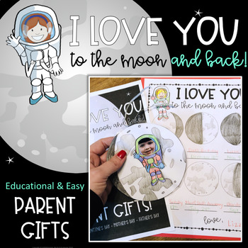 Preview of Valentine's Day Gift - Moon Phases Science Activity - Love You To The Moon