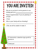 Holiday Party Family Invitation- EDITABLE!