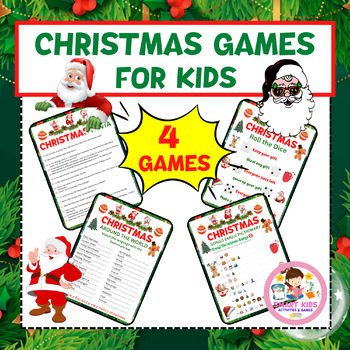 Holiday Party Games BUNDLE, 4 Christmas Game Printables! Fun Family ...