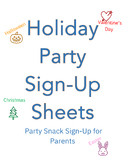 Holiday Party Sign-Up Forms