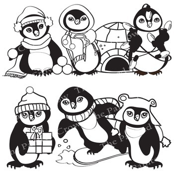 holiday penguin clipart