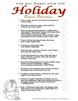 Preview of Holiday Piano Practice - Twelve Days of Piano Practice