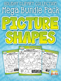 Holiday Picture Shapes Clipart Mega Bundle {Zip-A-Dee-Doo-