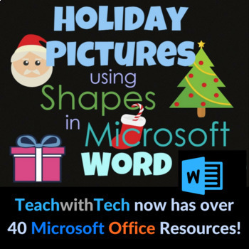 Preview of Christmas Pictures using Shapes in Microsoft Word
