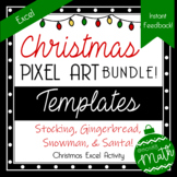 Holiday Pixel Art Templates | 4 Excel Spreadsheets | Any G