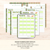Holiday Planner and Note Template for Christmas Preparation