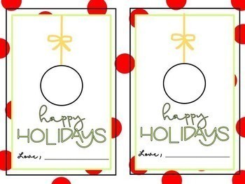 Holiday Play-Doh Gift Tags by onehappyclassroom | TpT