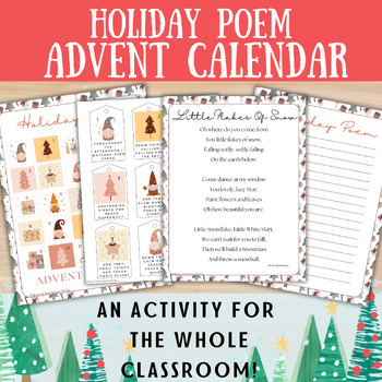 Preview of Holiday Poem Advent CalendarI Writing I Group Activity I Morning Work I Literacy