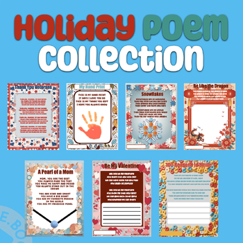 Holiday Poems With Activities by BlueBookEnglish | TPT