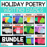 Holiday Poetry Writing Pages Bundle