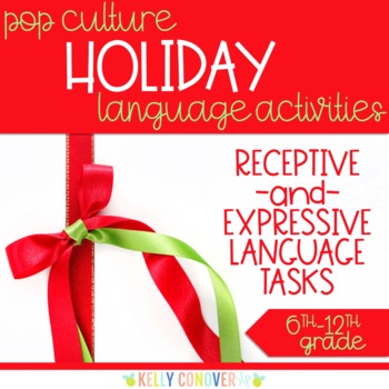 Preview of Holiday Pop Culture Middle & High School Comprehension Speech Therapy Activities