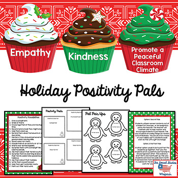 Preview of Holiday Positivity Pals Character Education Plan