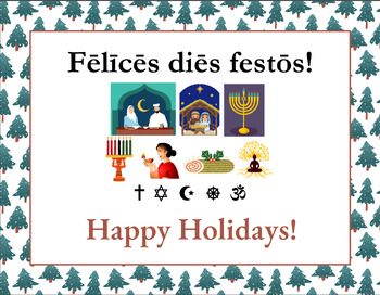 Preview of Holiday Posters for the Latin Classroom