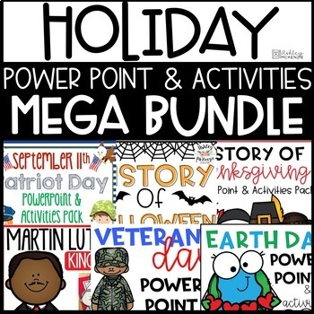 Preview of Holiday Power Point & Activities Mega Bundle