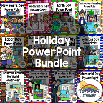 Preview of Holiday PowerPoints Bundle for the Entire Year | Holiday PowerPoints Bundle