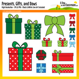 Holiday Presents, Gifts, and Bows Clip Art Graphics