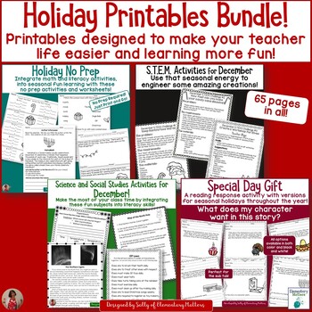 Preview of Seasonal Printables and Activities for Keeping Them Engaged and Learning