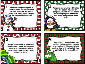 Holiday Problem Solving :: Two-digit addition & subtraction | TpT