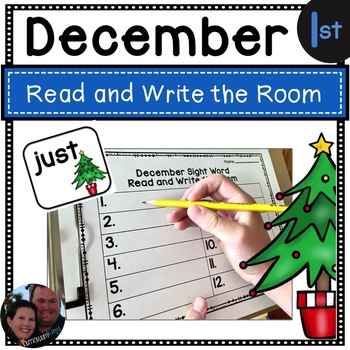 Preview of Holiday Read and Write the Room First Grade