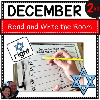 Preview of Holiday Read and Write the Room Second Grade