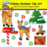 Holiday Reindeer Clip Art